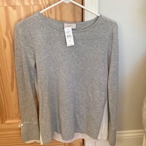 Two tone tie sleeve Top